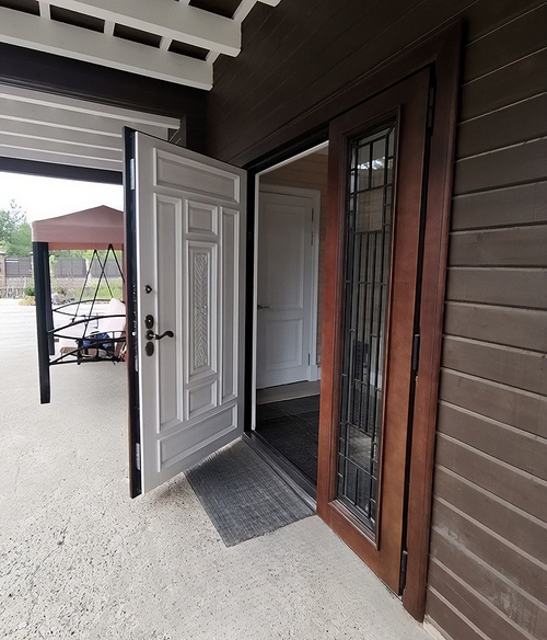 Термодверь с ковкой