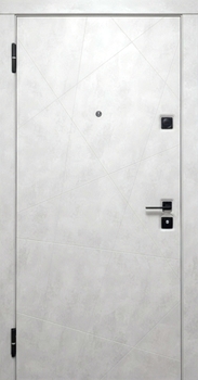 Входная дверь для квартиры с белыми панелями MDF