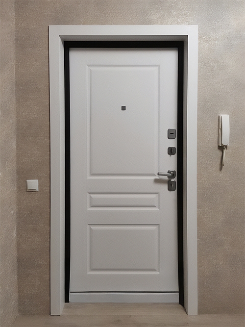 Внутренняя панель МДФ белого цвета с фрезеровкой