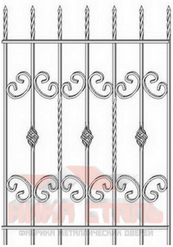 Кованая решетка на окно КР 10 Кованая решетка на окно КР 10