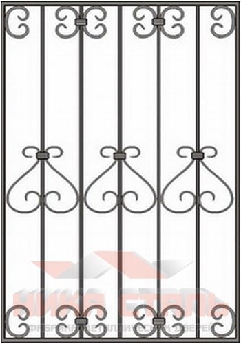 Кованая решетка на окно КР 2 Кованая решетка на окно КР 2