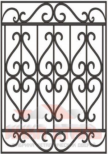 Кованая решетка на окно КР 32 Кованая решетка на окно КР 32