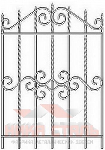 Кованая решетка на окно КР 5 Кованая решетка на окно КР 5