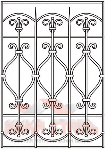 Кованая решетка на окно КР 8 Кованая решетка на окно КР 8