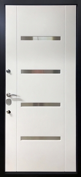 Серая дверь с верхней вставкой Серая дверь с верхней вставкой